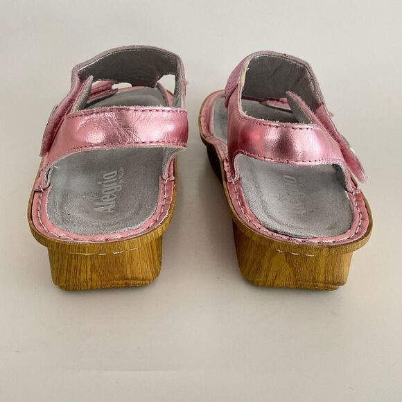 Alegria PG Lite Ken-844 Metallic Pink T-strap Sandals Comfortable Adjustable - Picture 7 of 13